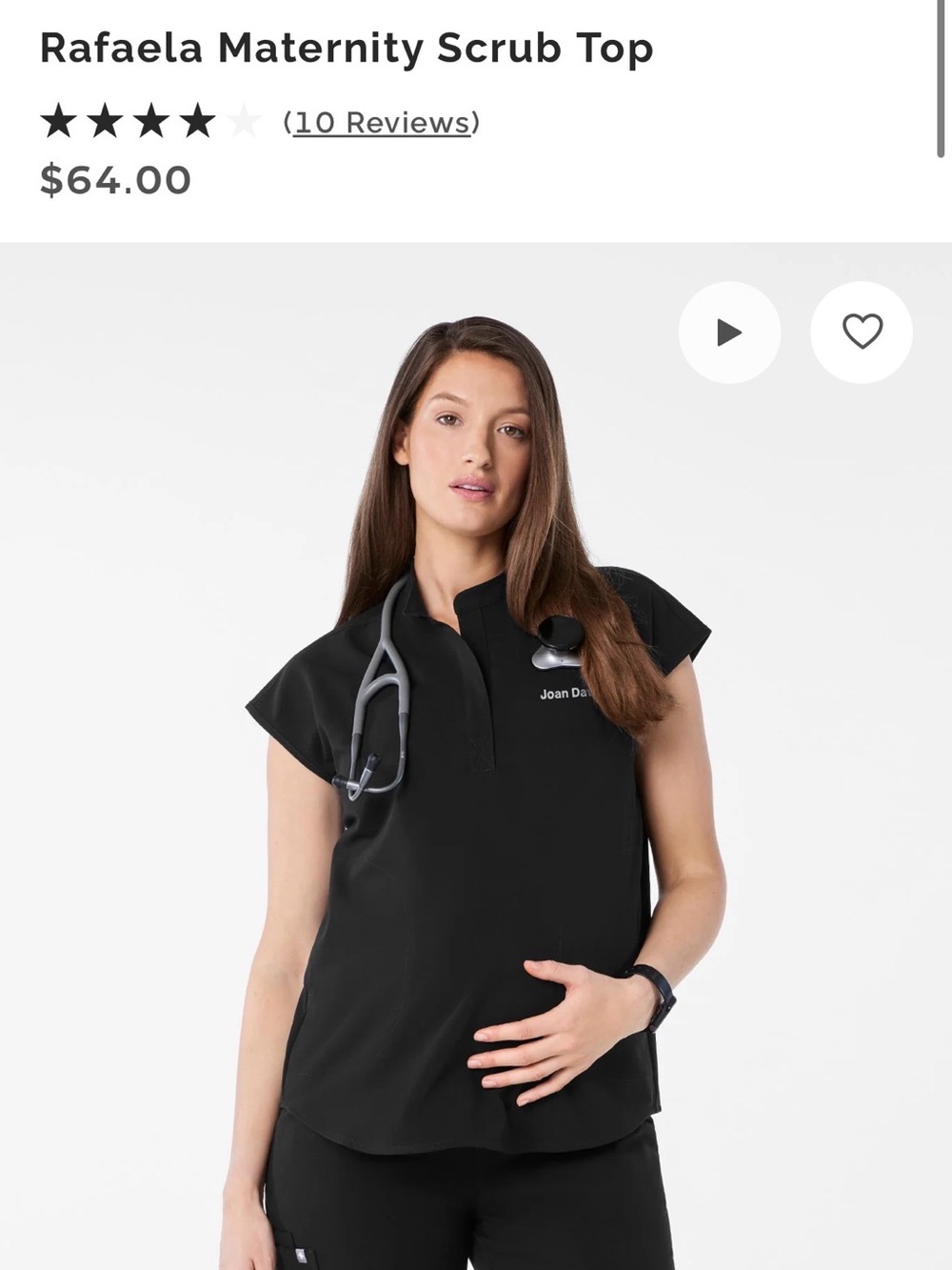 Figs Black Maternity Set